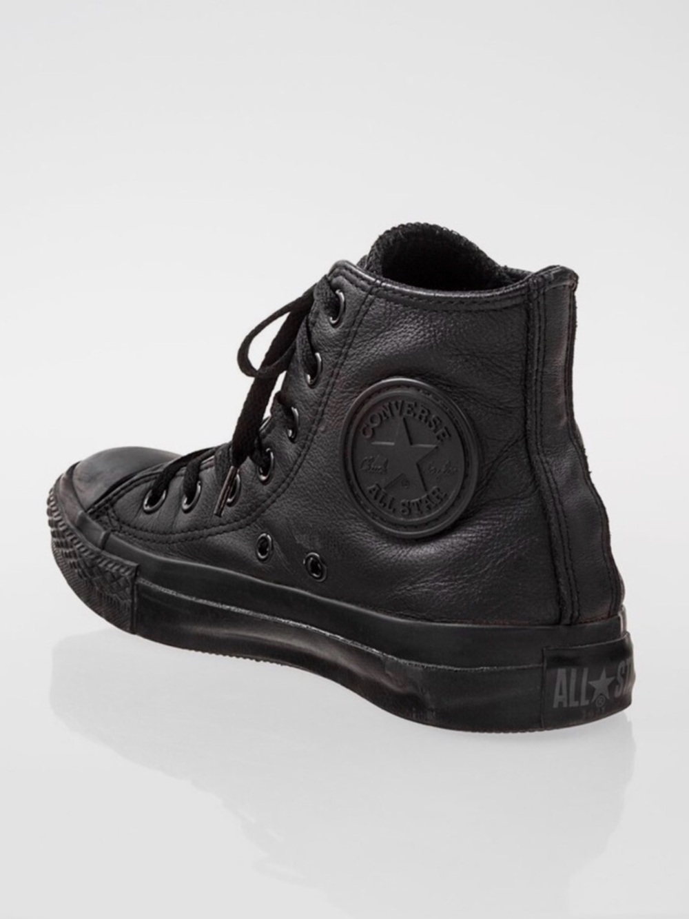 Converse CTAS Hi Black Leather Unisex Sneakers—Men’s 9 / Women’s 11— New in Box